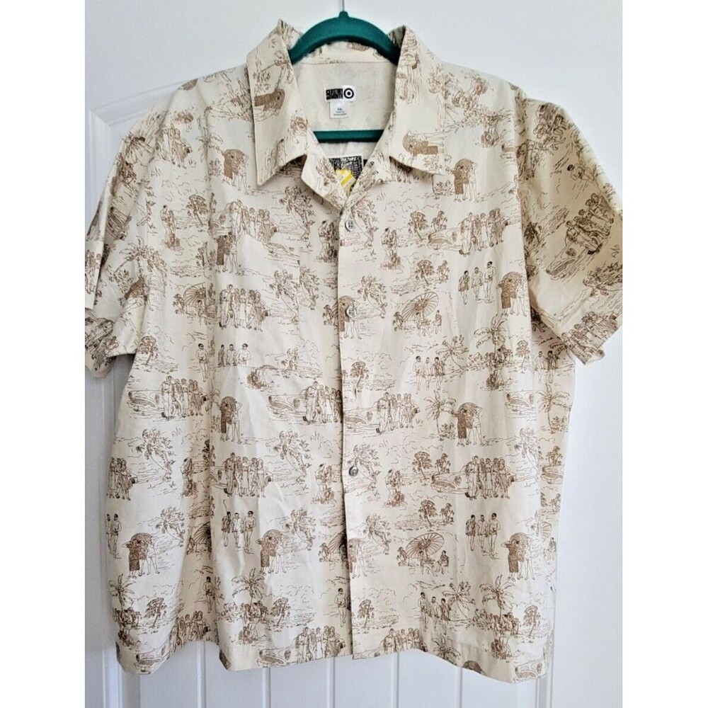 Black History Month x Target House of Aama Short Sleeve Button Shirt Men XXL NEW